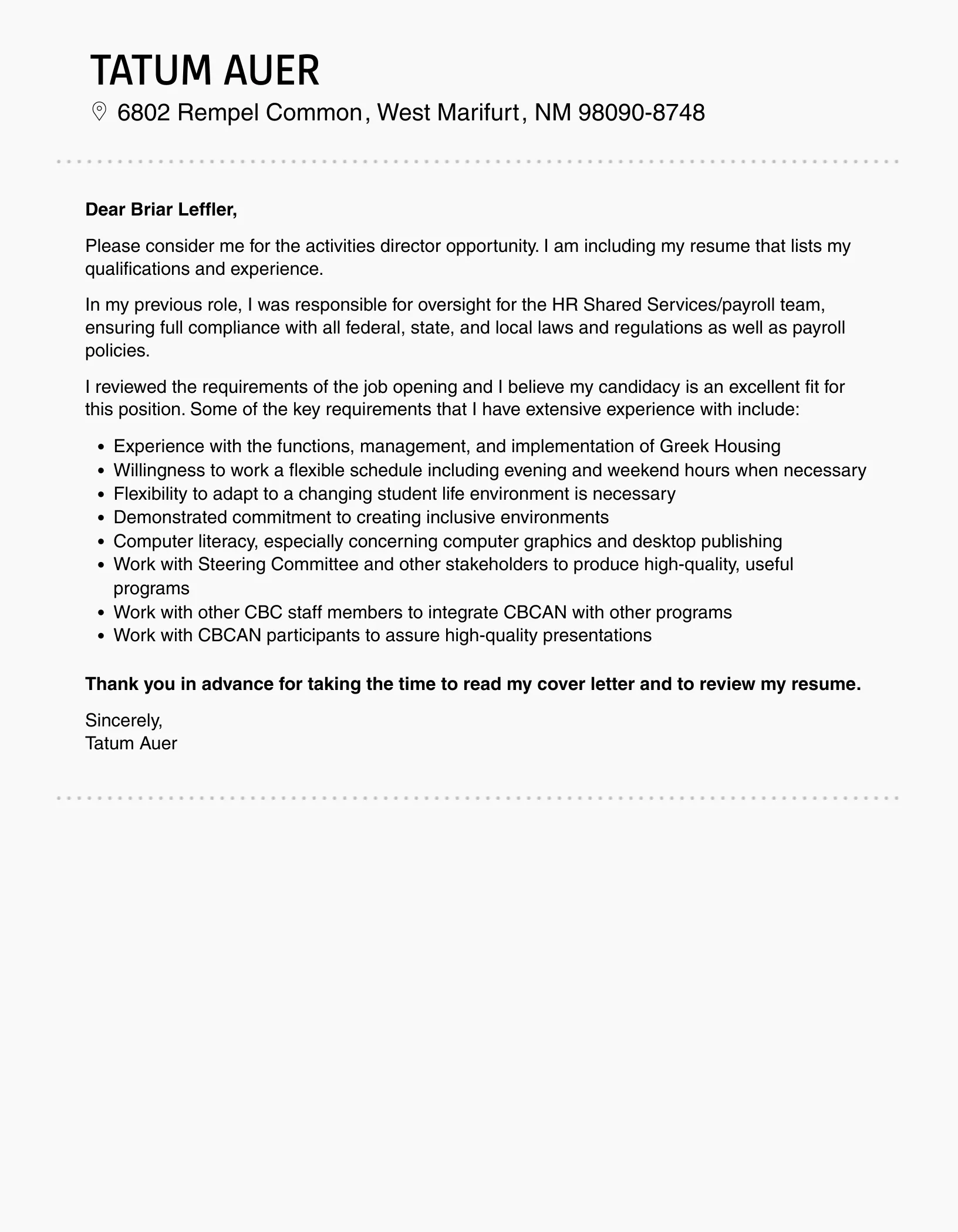 39535 activities director role
