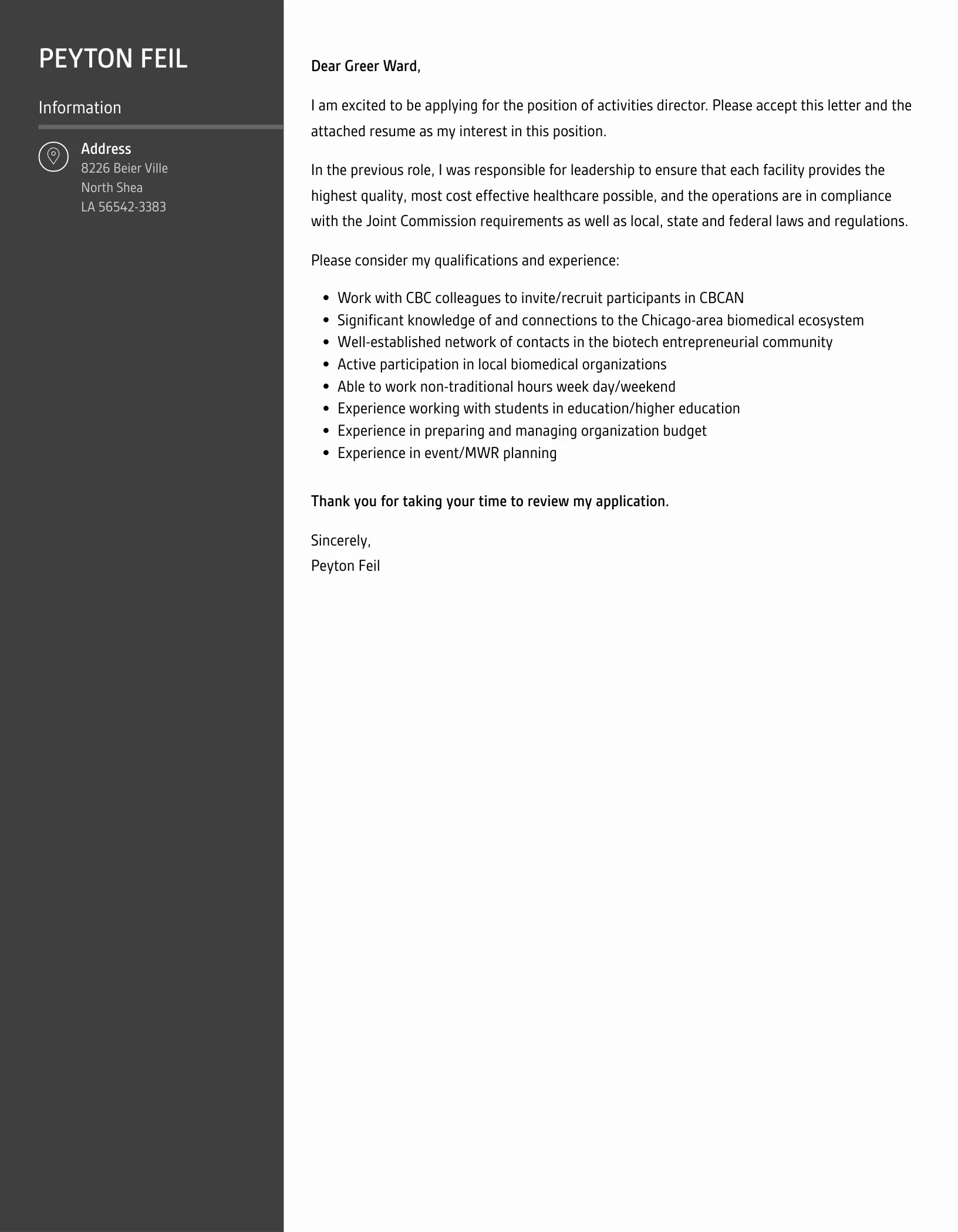 39535 cover letter elements