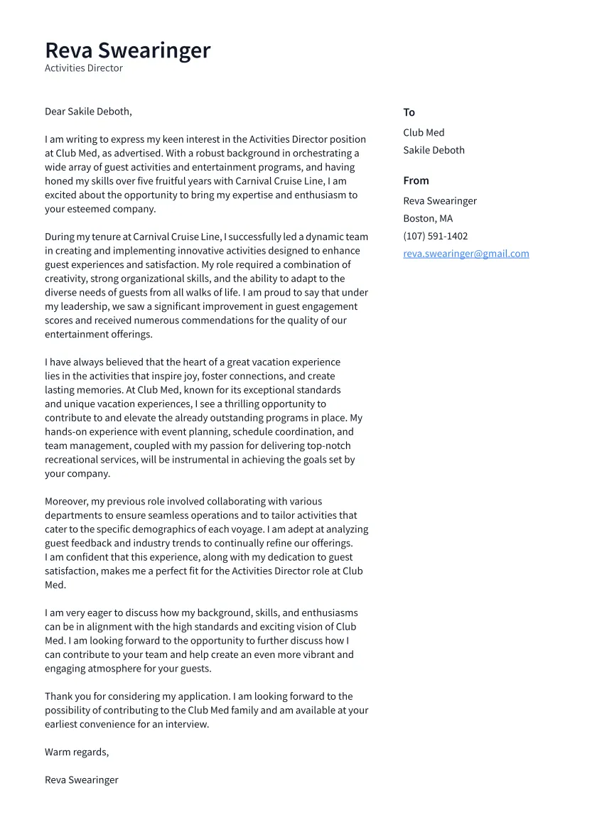 39535 tailoring cover letter