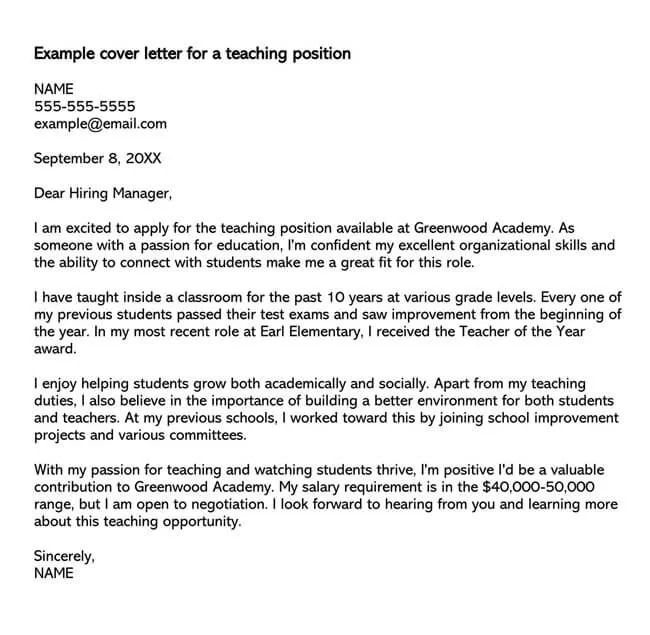 39539 cover letter salary examples