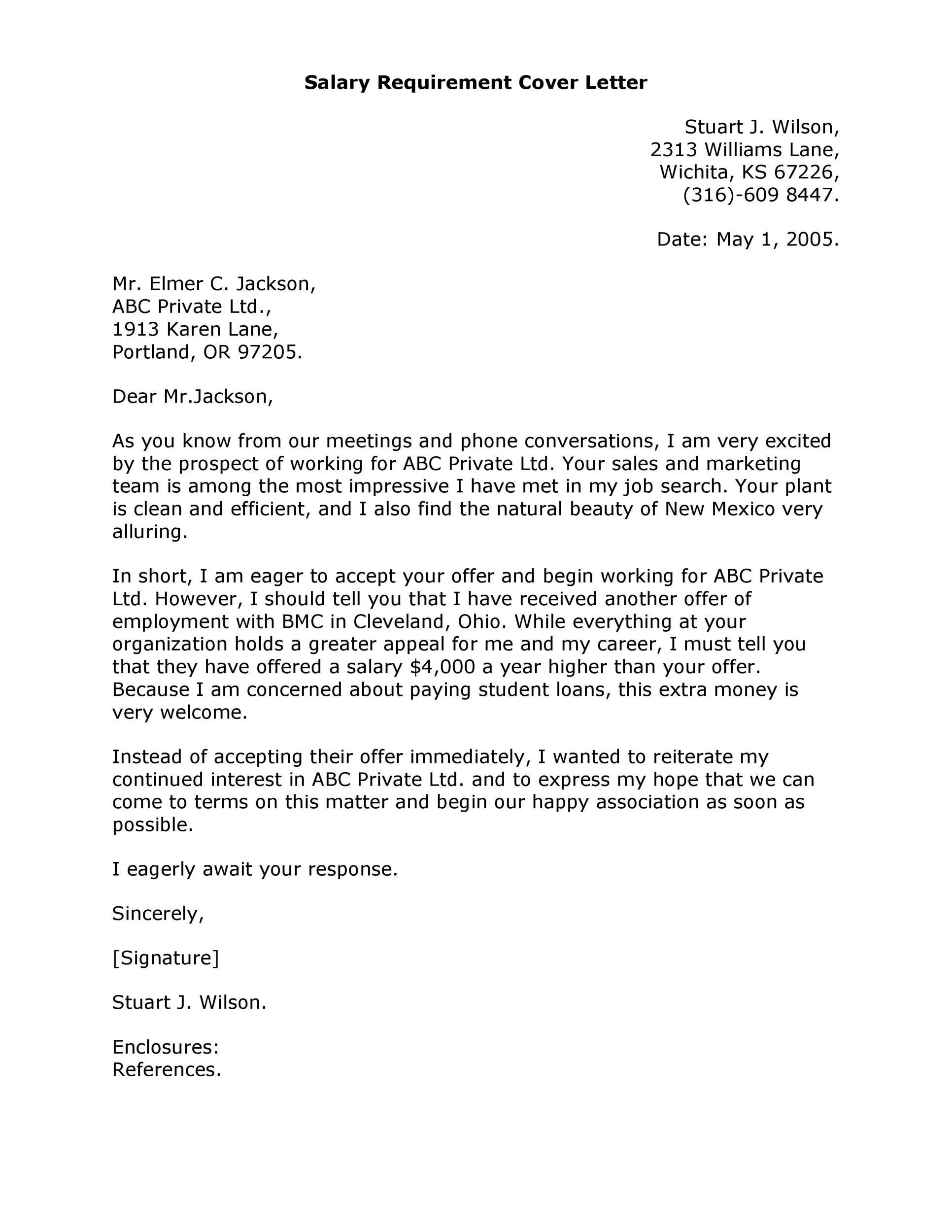 39539 cover letter salary formatting