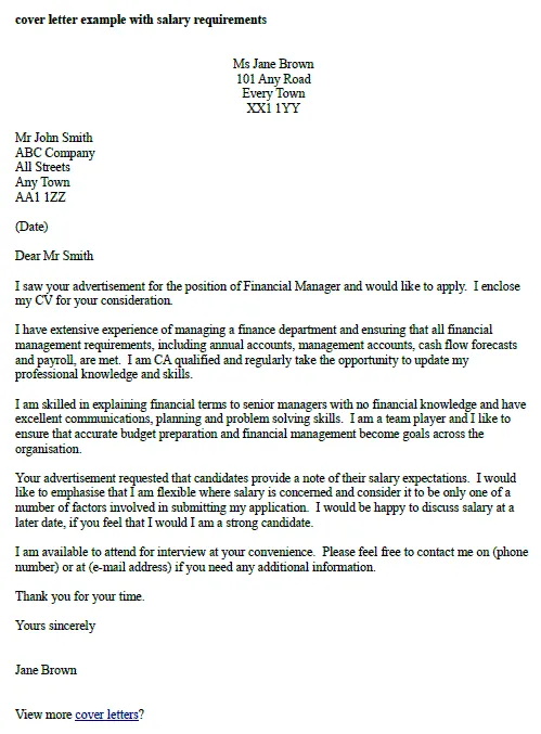 39539 cover letter salary negotiation