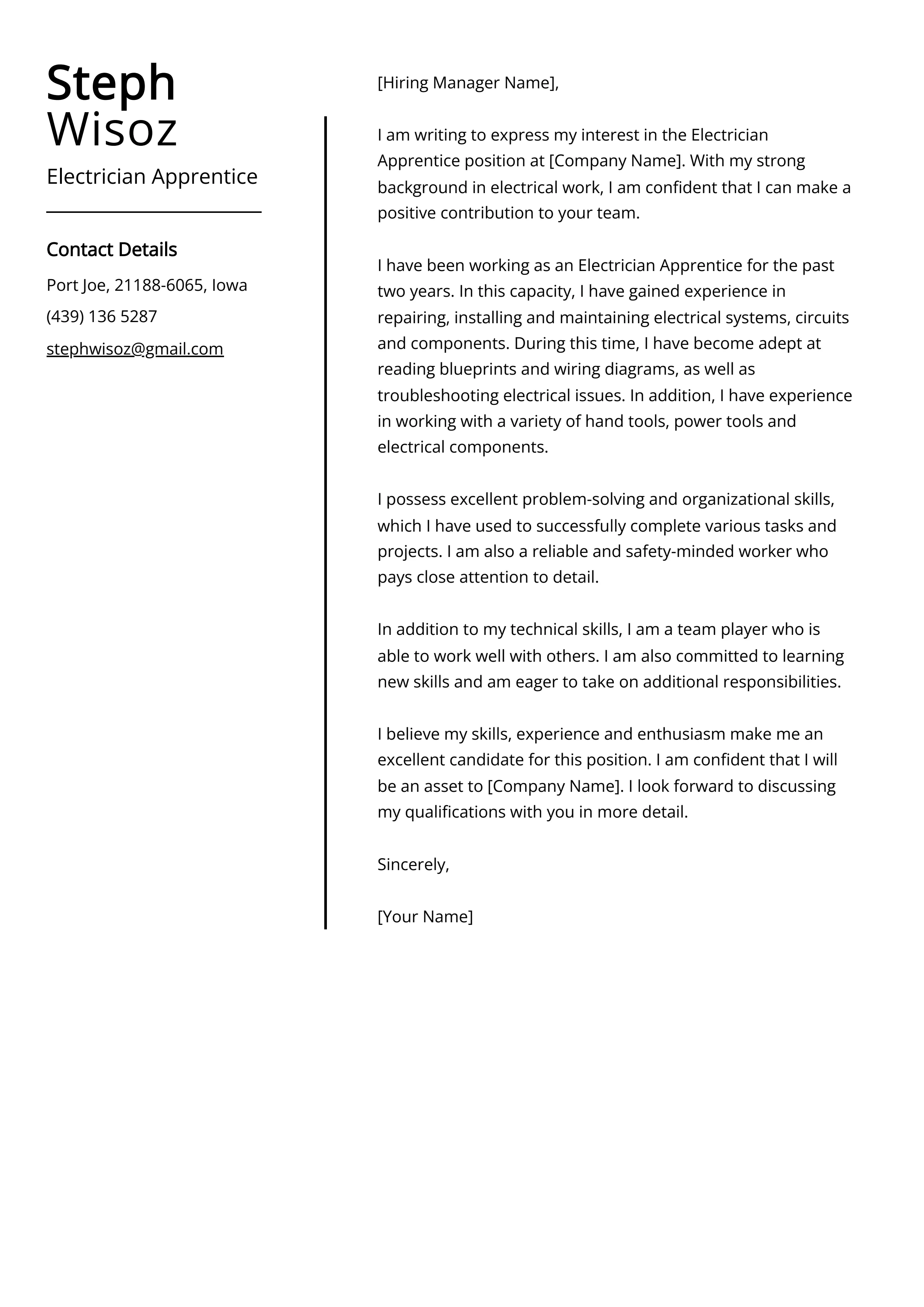 39556 cover letter components