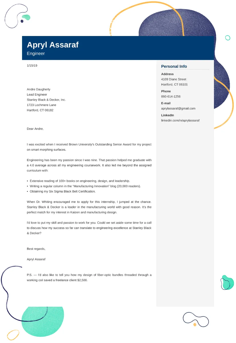 39575 cover letter header example