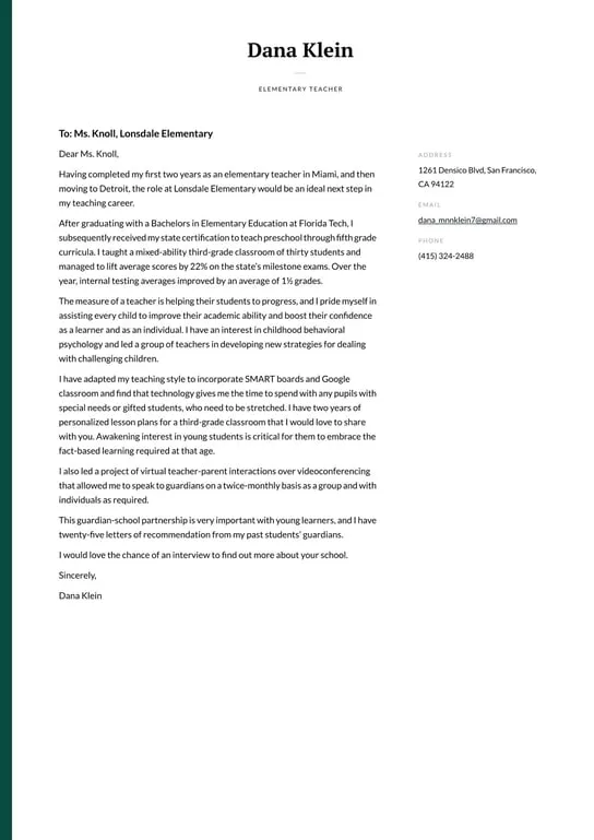 39576 elementary teacher cover letter image3