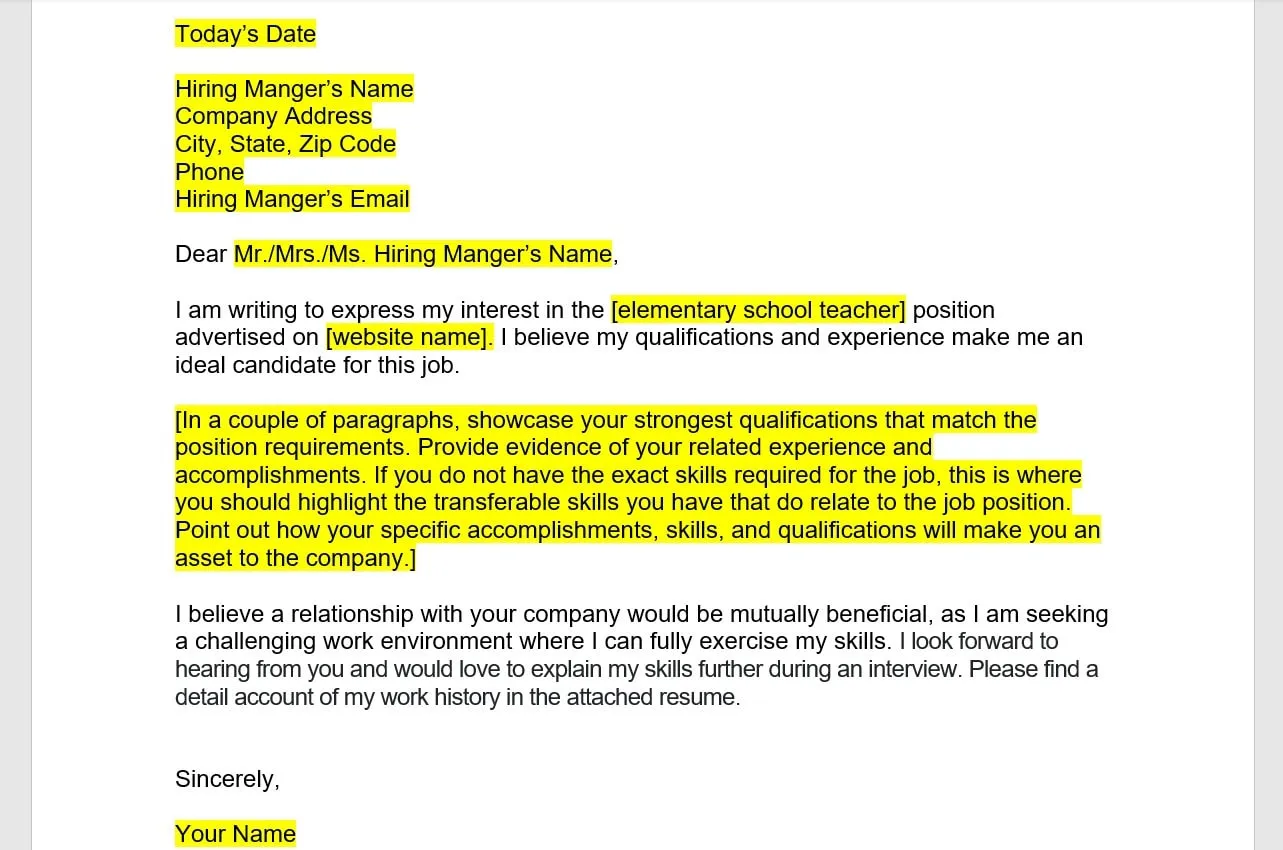 39576 elementary teacher cover letter image5