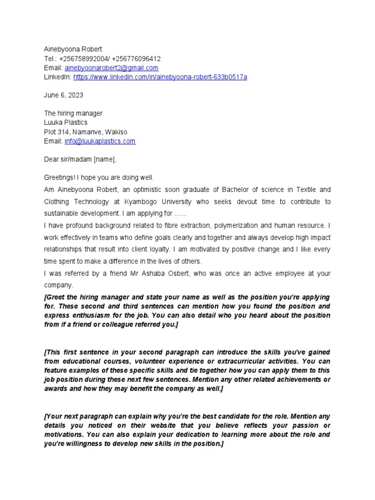 39578 sales cover letter