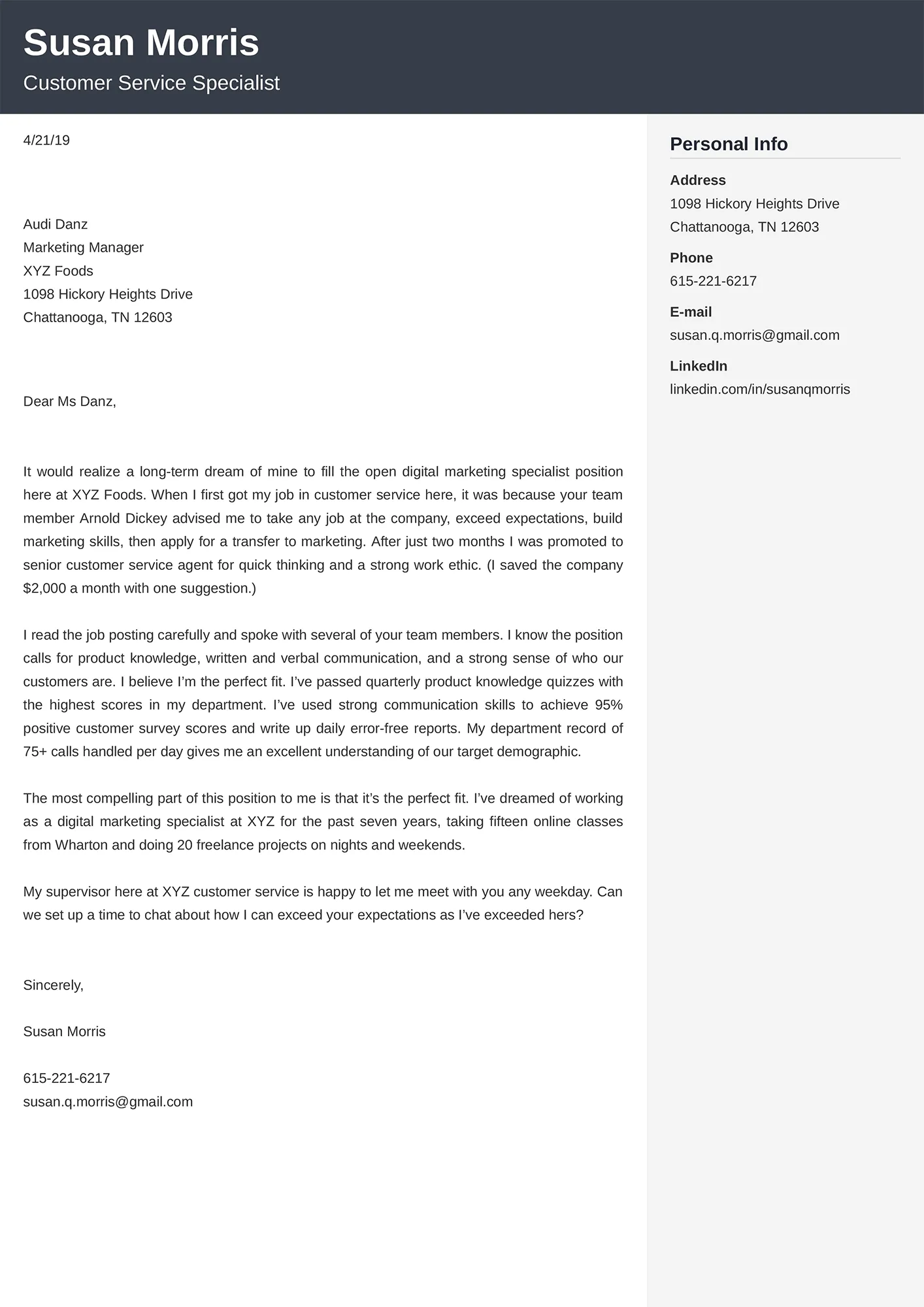 39580 cover letter structure