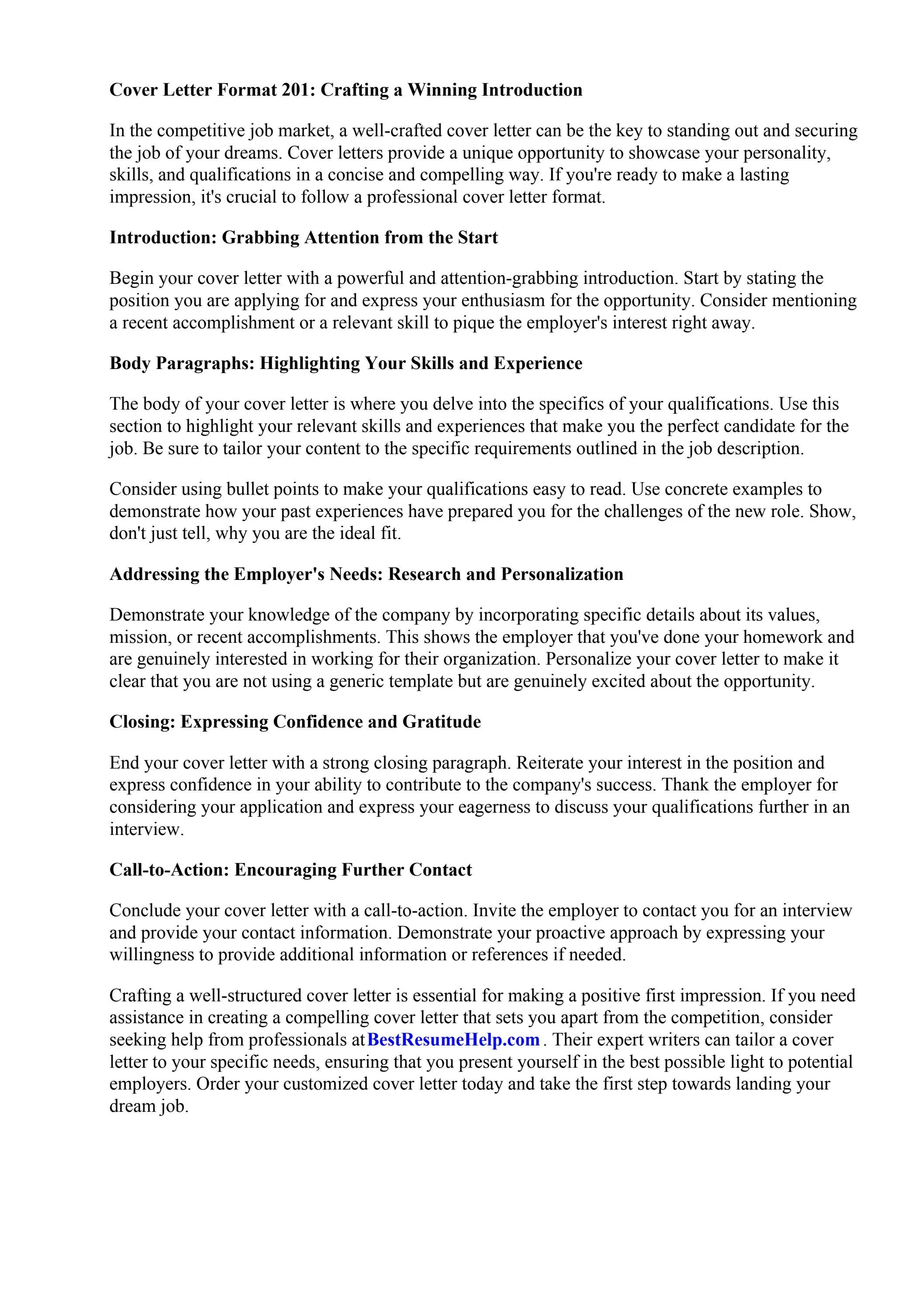 39581 cover letter paragraphs