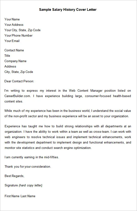 39589 salary history cover letter negotiation