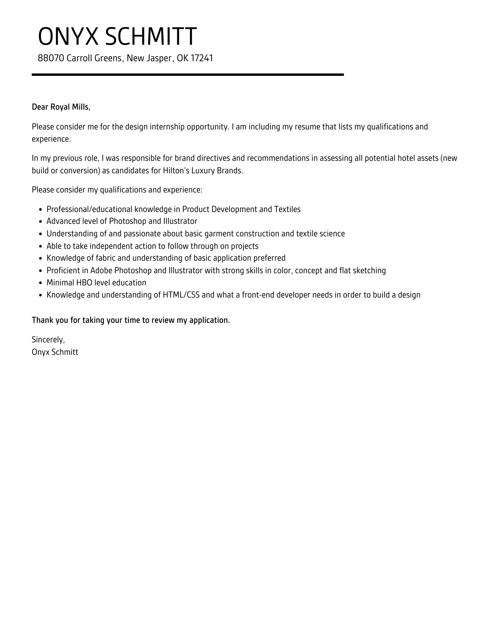 39596 cover letter design example