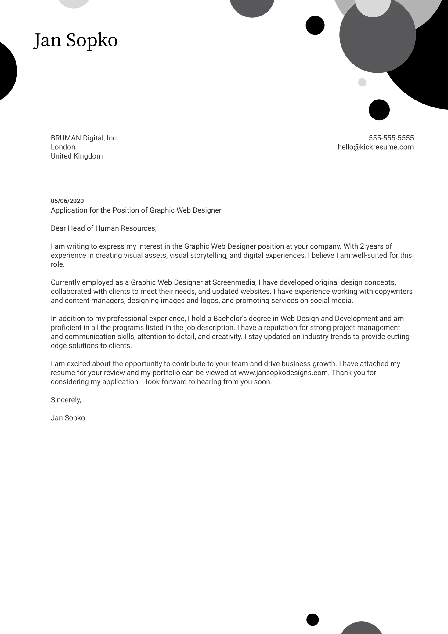 39600 infographic cover letter sample