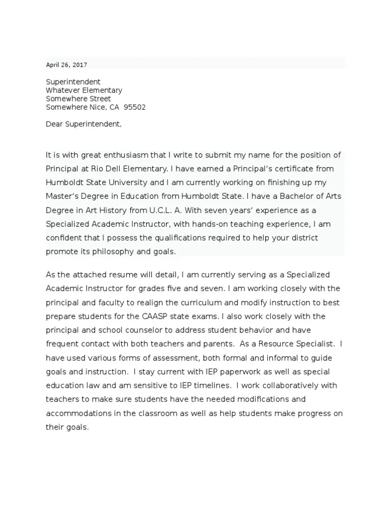 39602 principal cover letter header