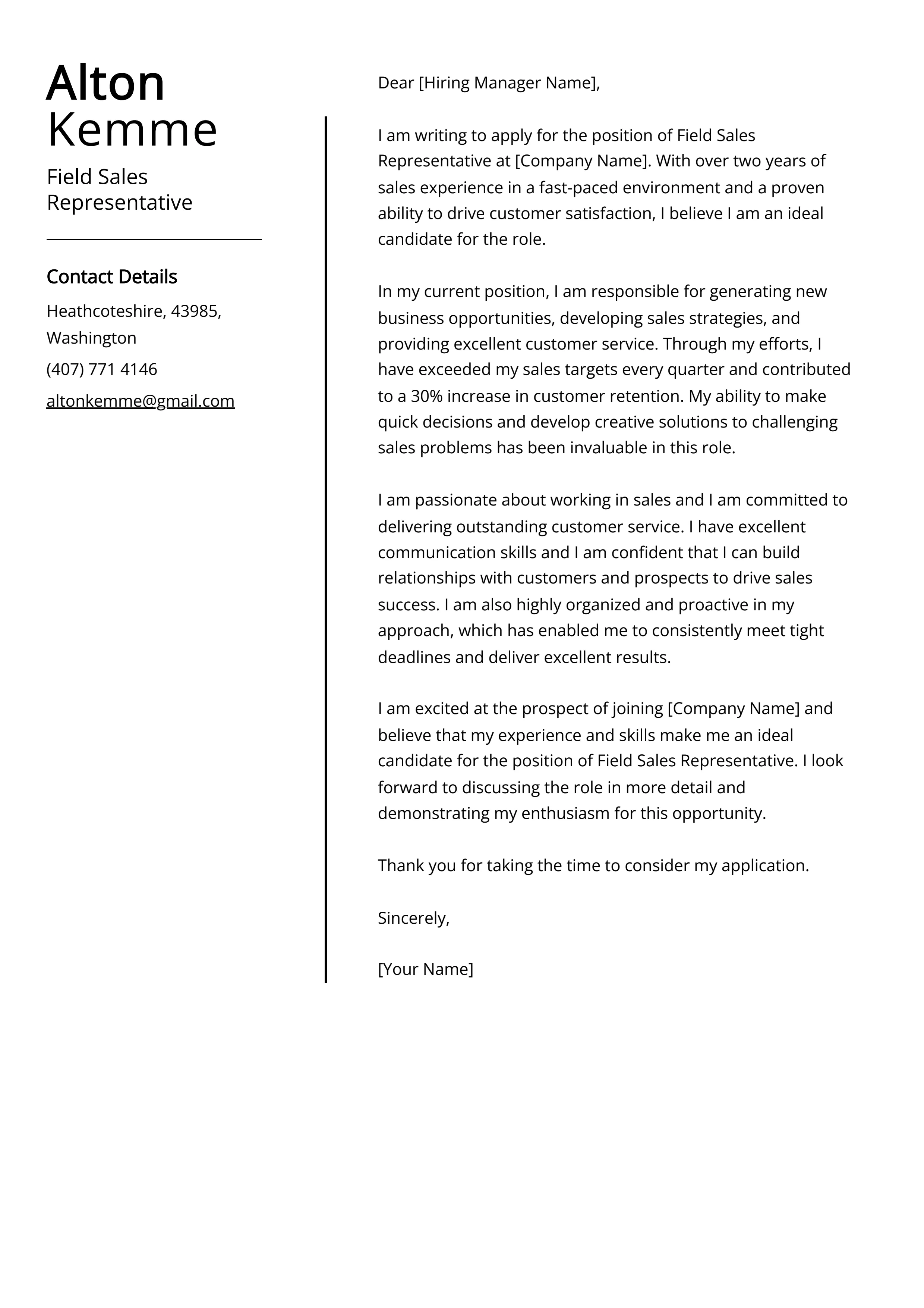 39604 sales skills cover letter