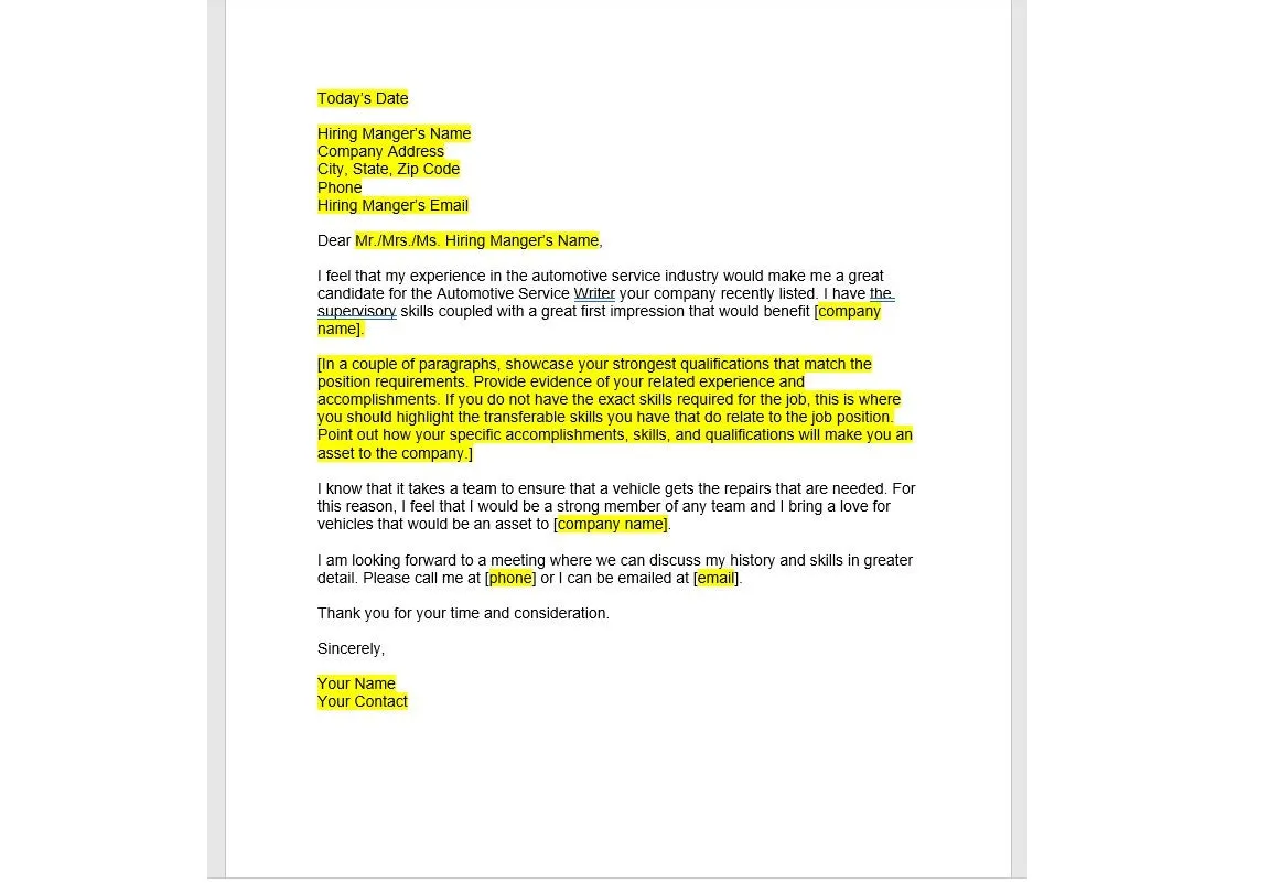 39630 automotive service advisor customer service