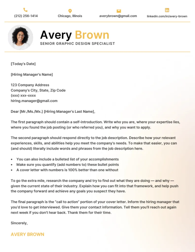 39631 cover letter components