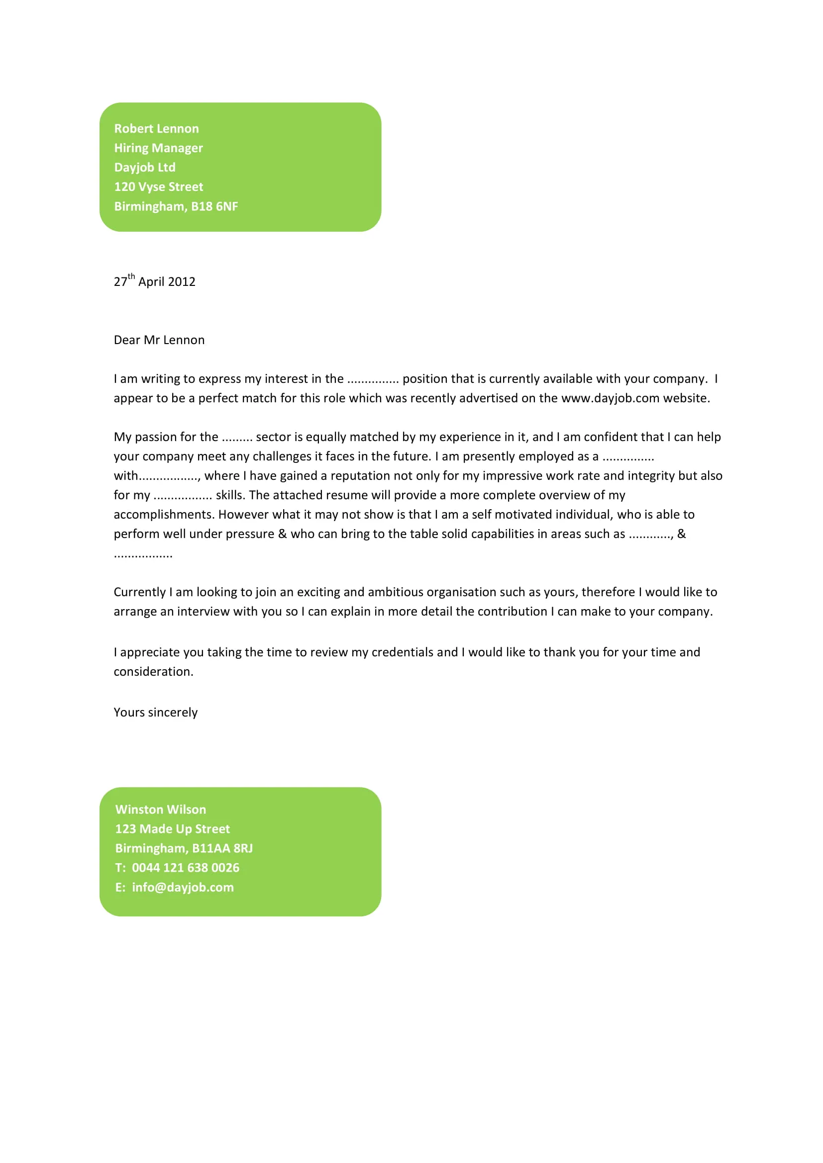 39635 cover letter components