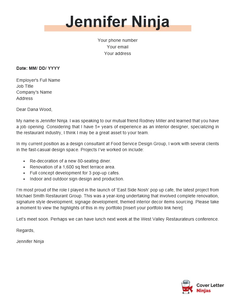 39638 cover letter design