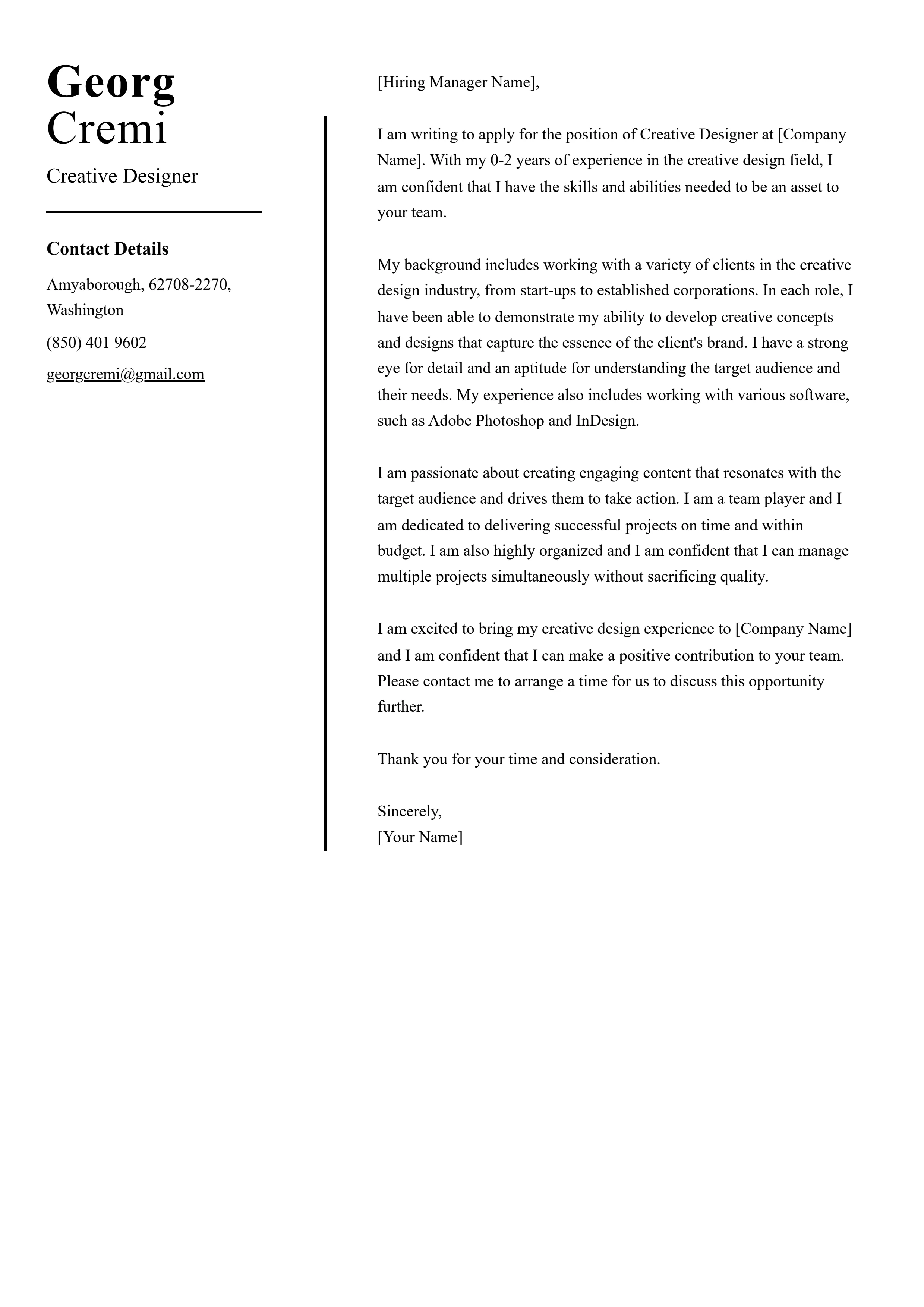 39638 interior design cover letter