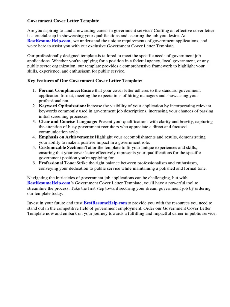 39641 government job cover letter header