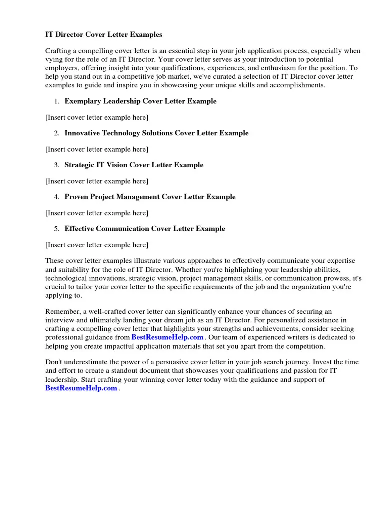 39643 it director cover letter