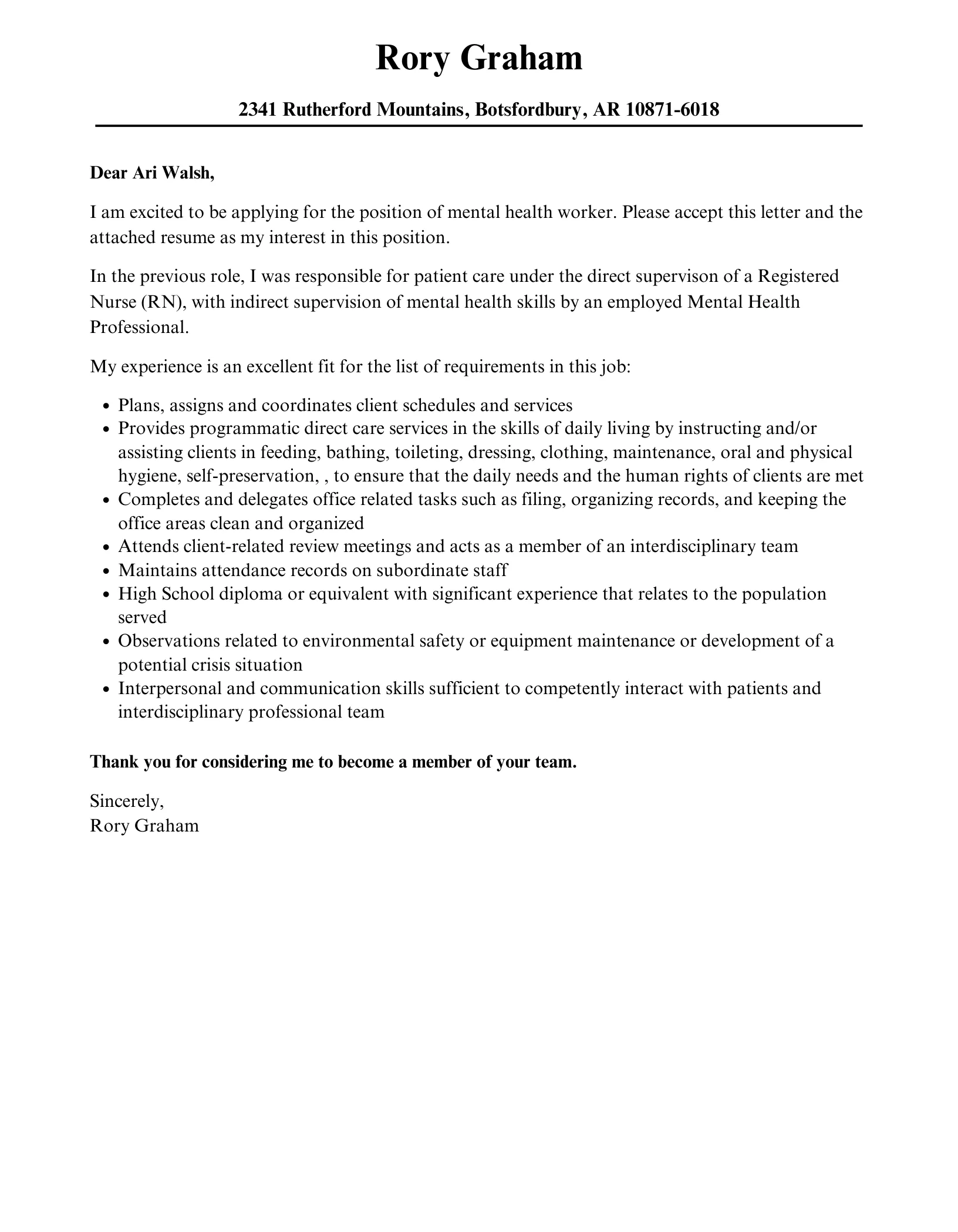 39647 cover letter mental health