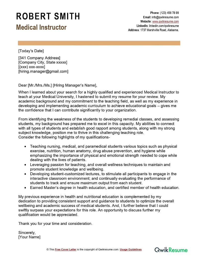 39649 medical cover letter example