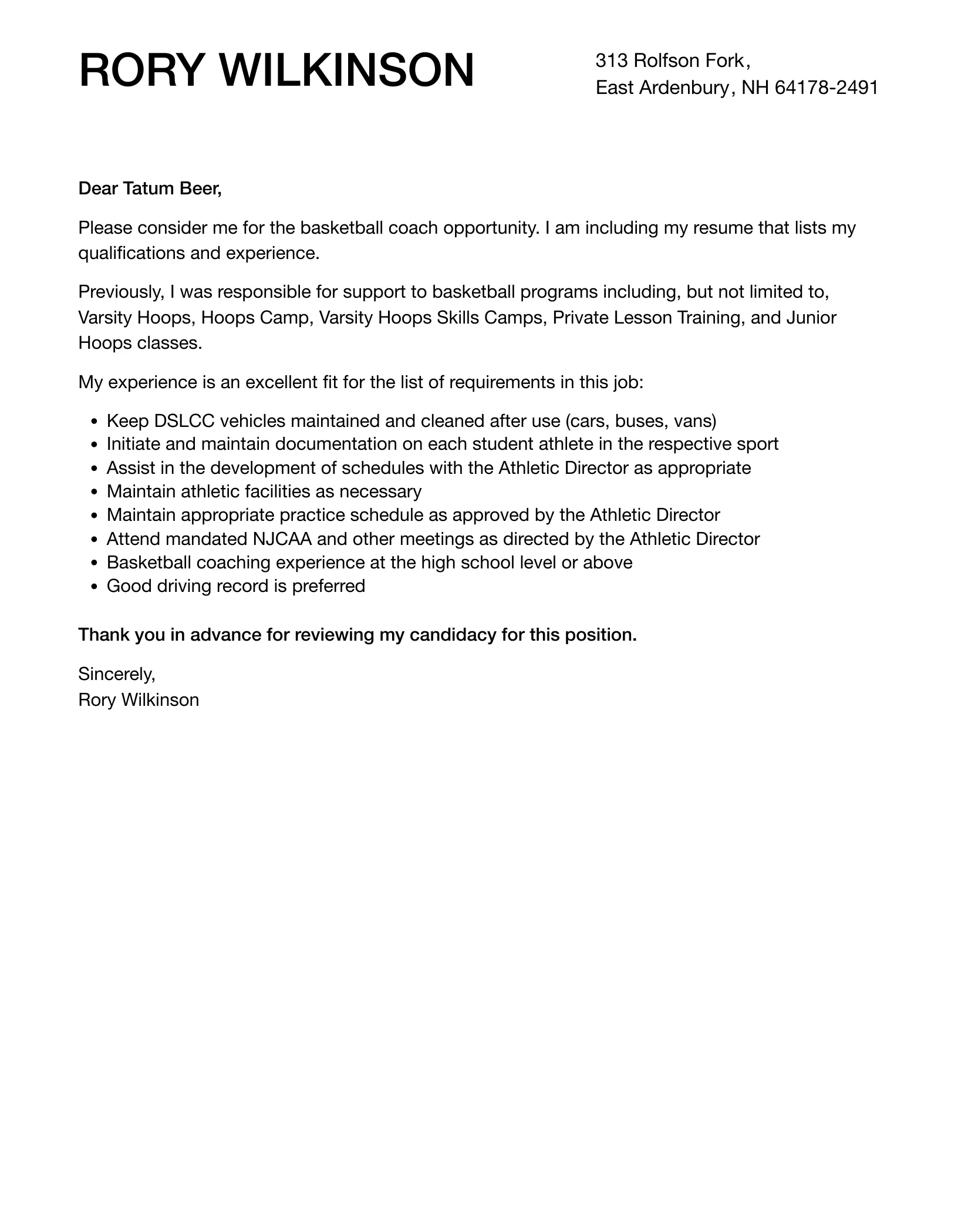 39658 coach cover letter passion