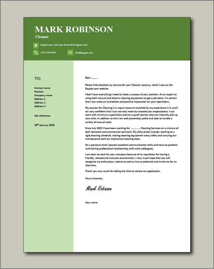 39660 formatting cover letter