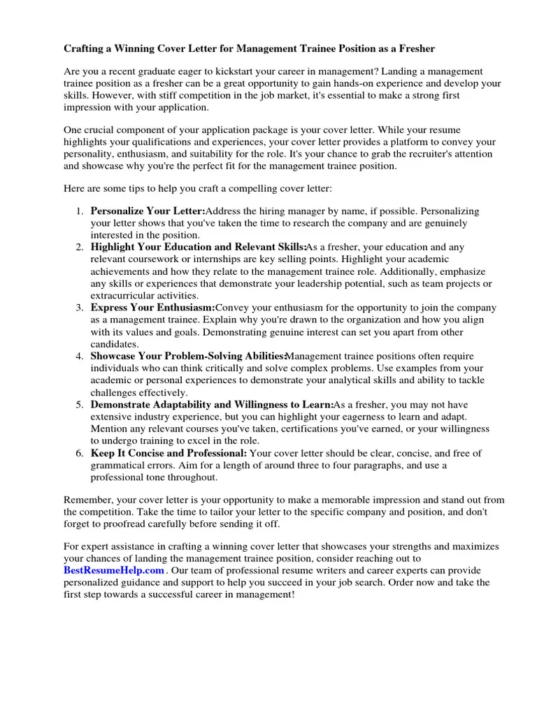 39687 cover letter manager trainee image1