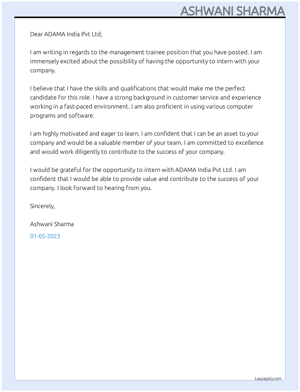 39687 cover letter manager trainee image5
