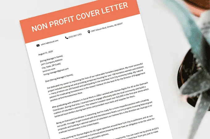 39695 nonprofit cover letter skills