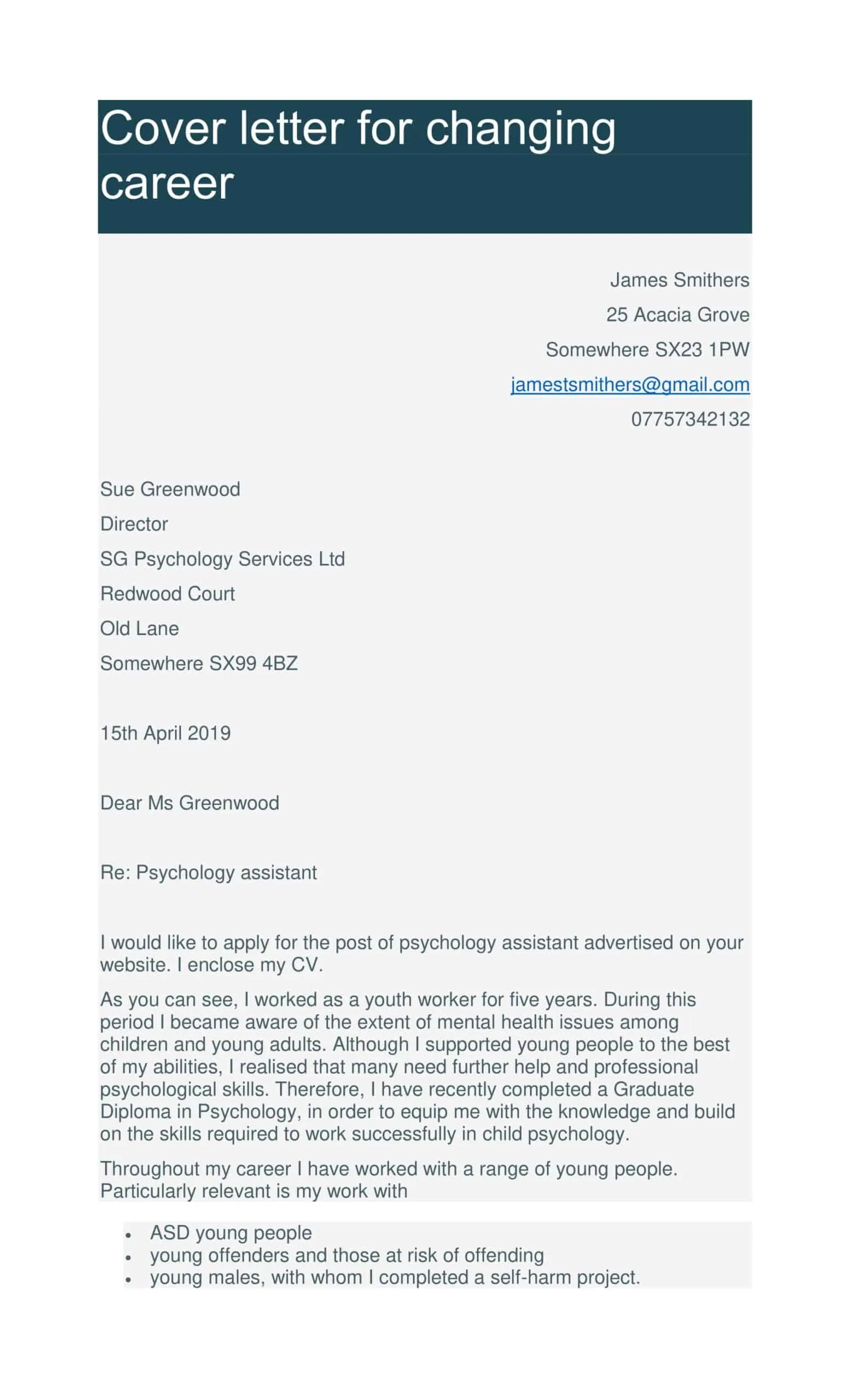 39700 tailor cover letter