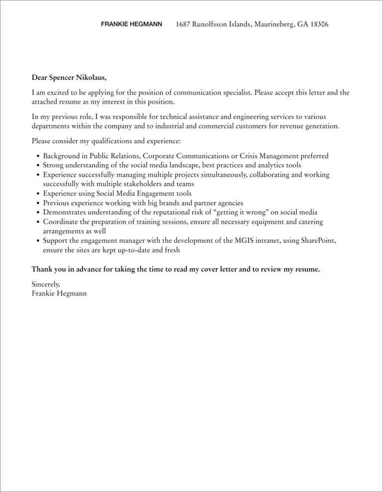 39701 tailoring cover letter