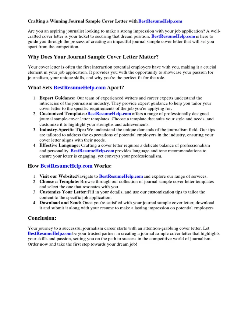 39707 cover letter journal writing