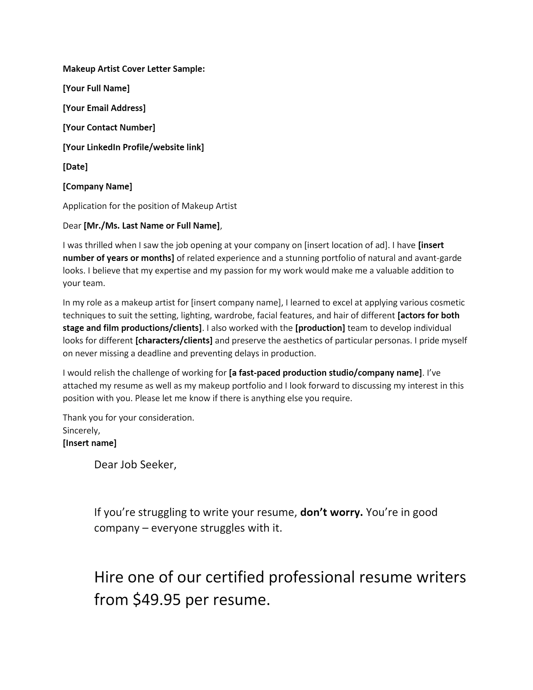 39709 cover letter dos donts
