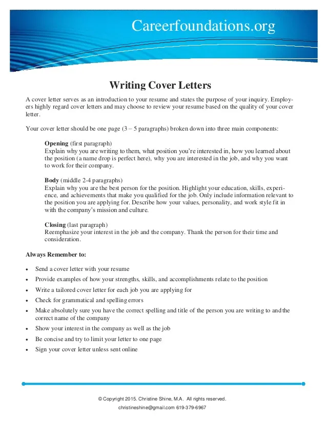 39716 tailoring cover letter