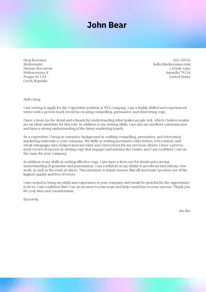 39726 cover letter formatting