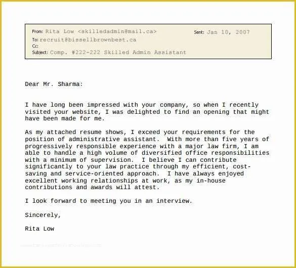 39732 cover letter email subject line