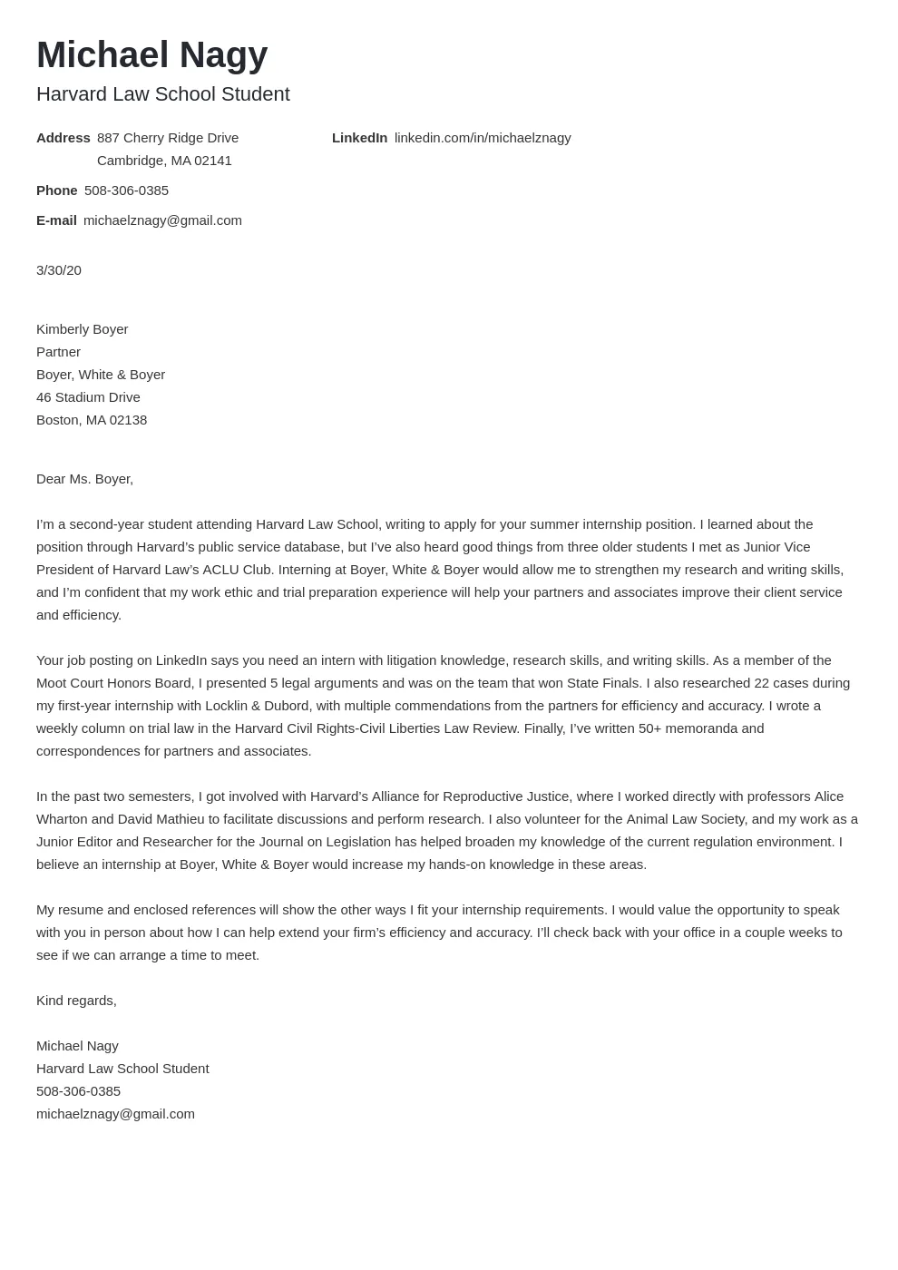 39734 litigation lawyer example