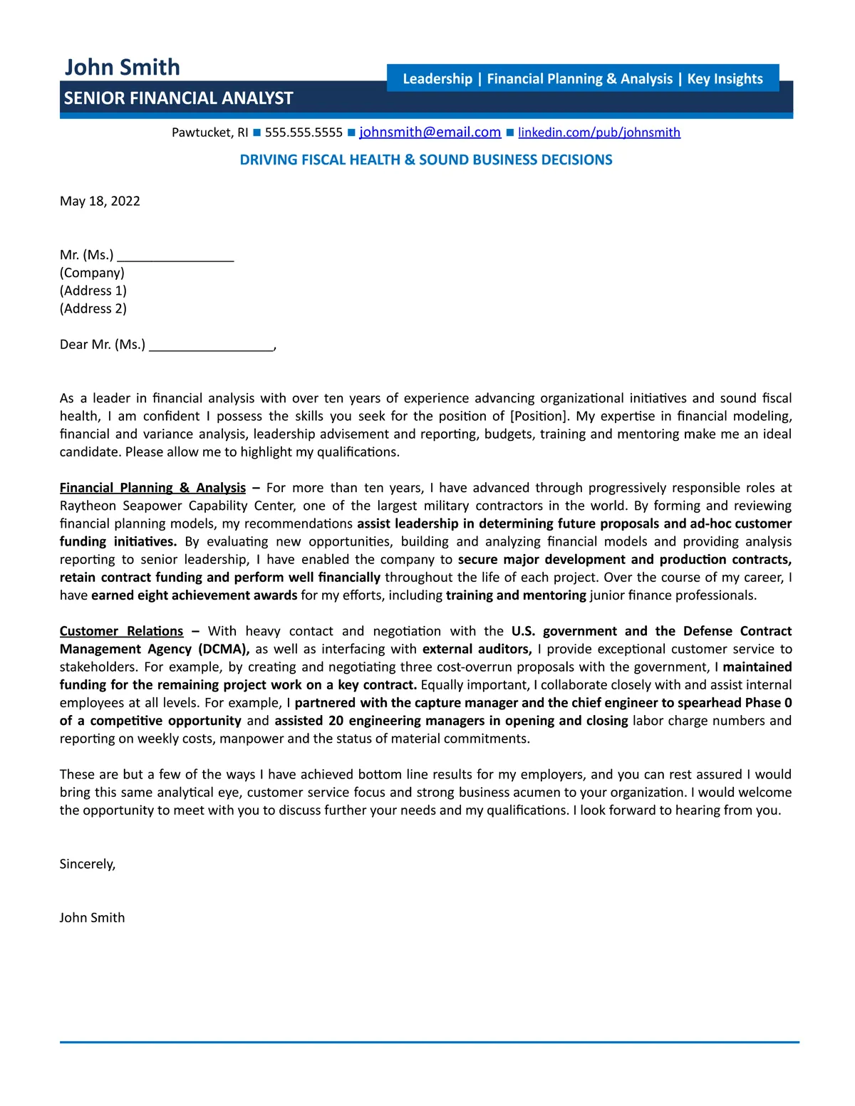39737 formatting cover letter