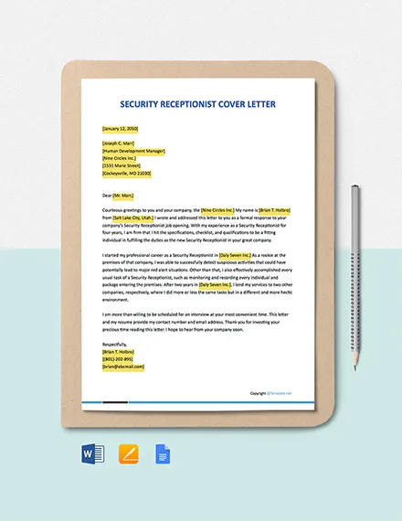 39743 security formatting cover letter