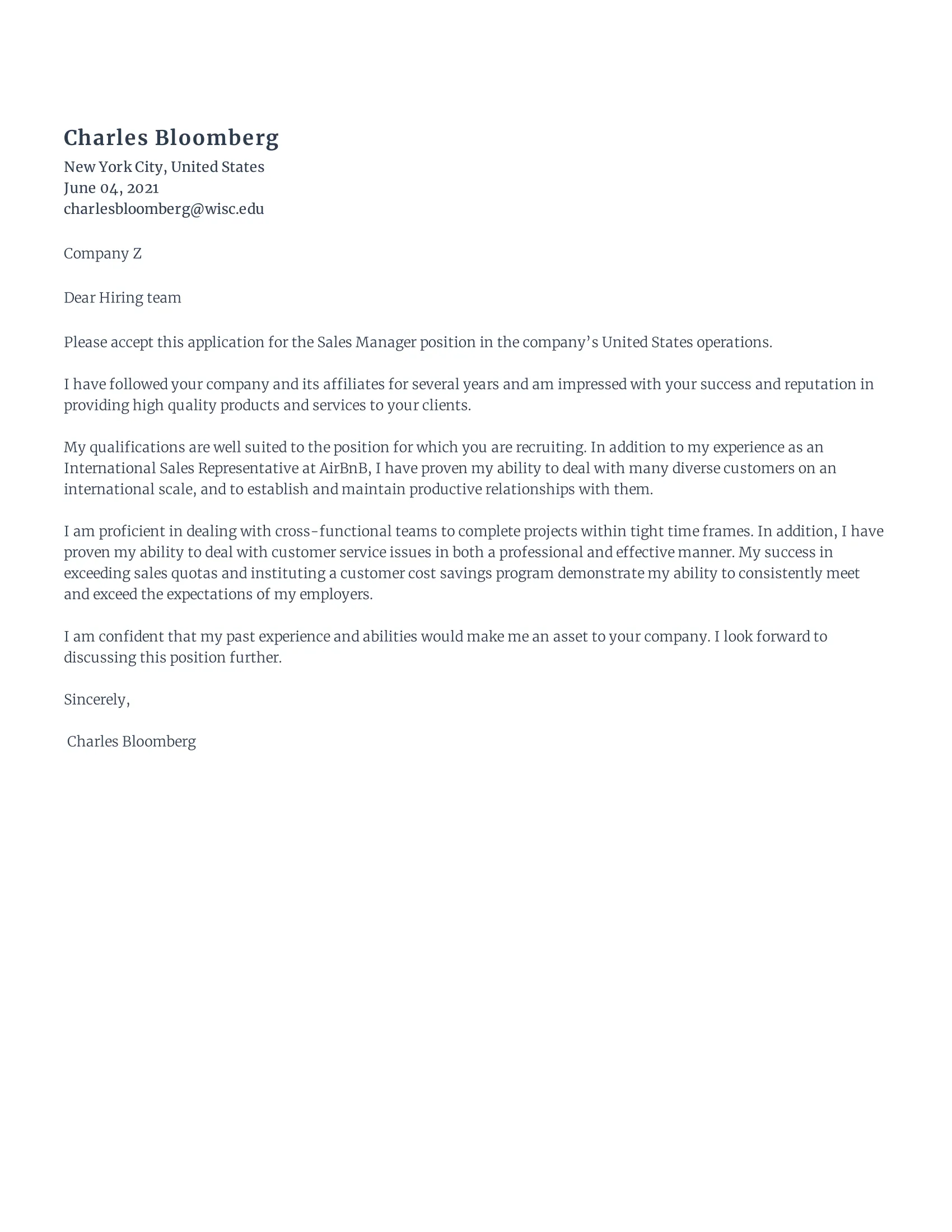 39745 tailoring sales cover letter