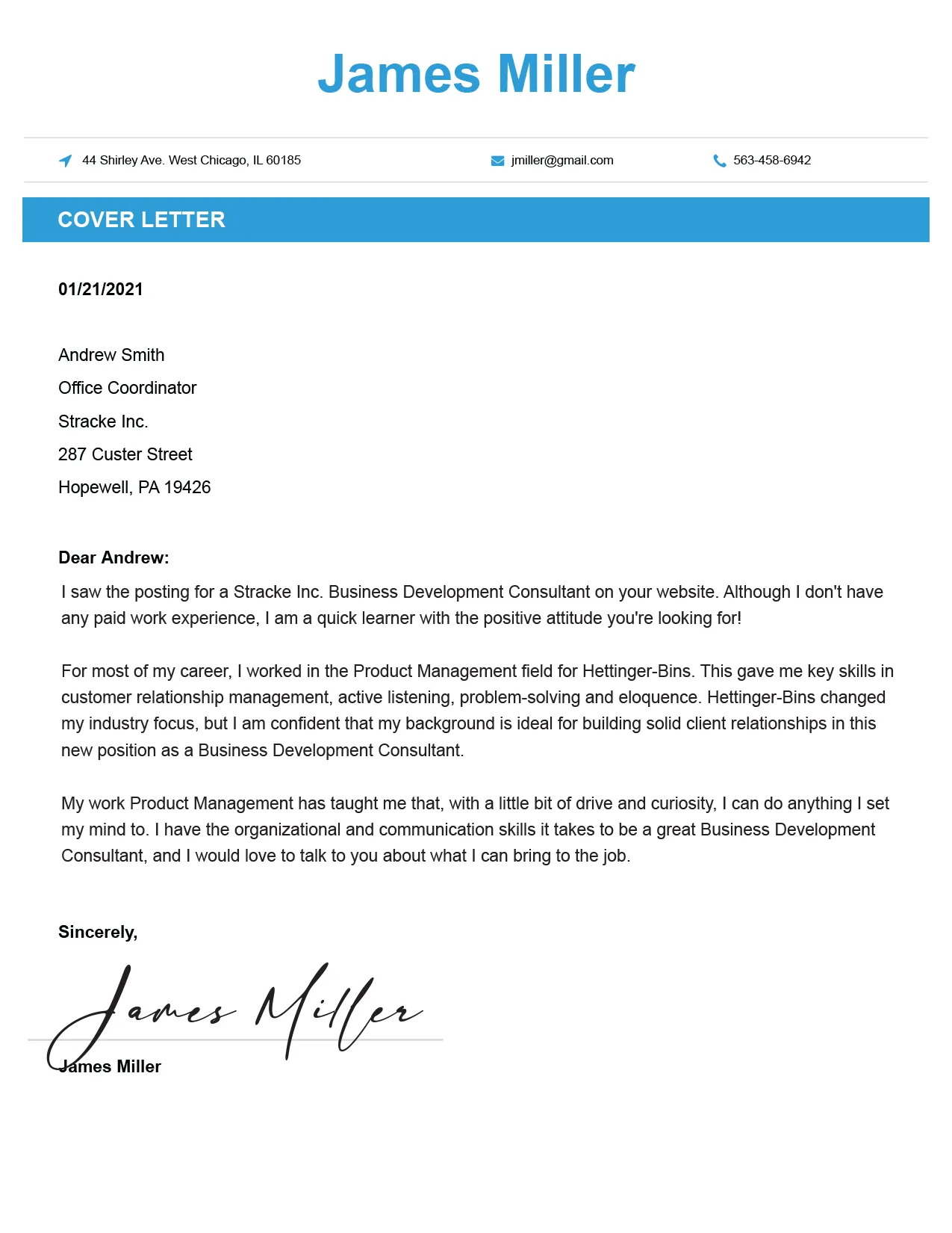 39756 cover letter formatting