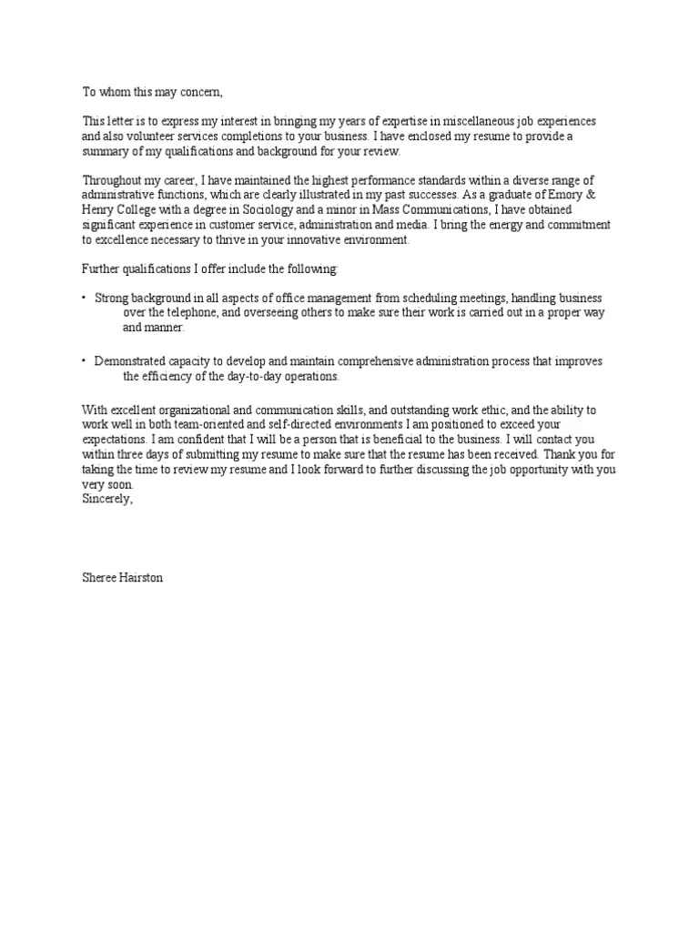 39757 cover letter formatting