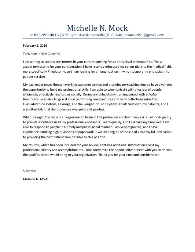 39770 phlebotomy technician cover letter 6