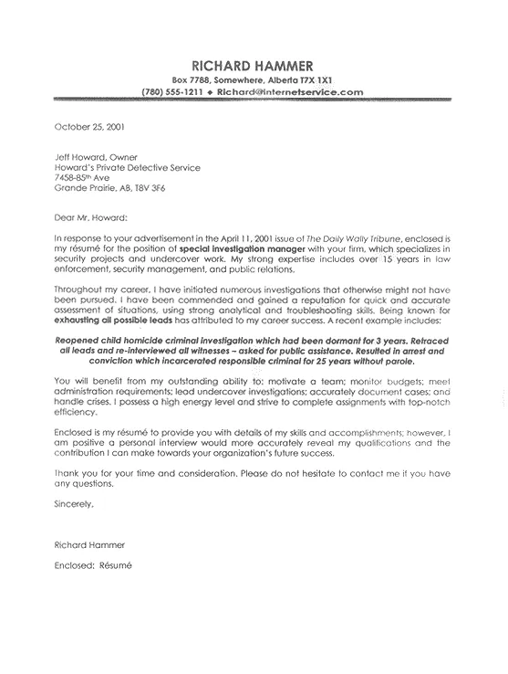 39772 law enforcement cover letter writing