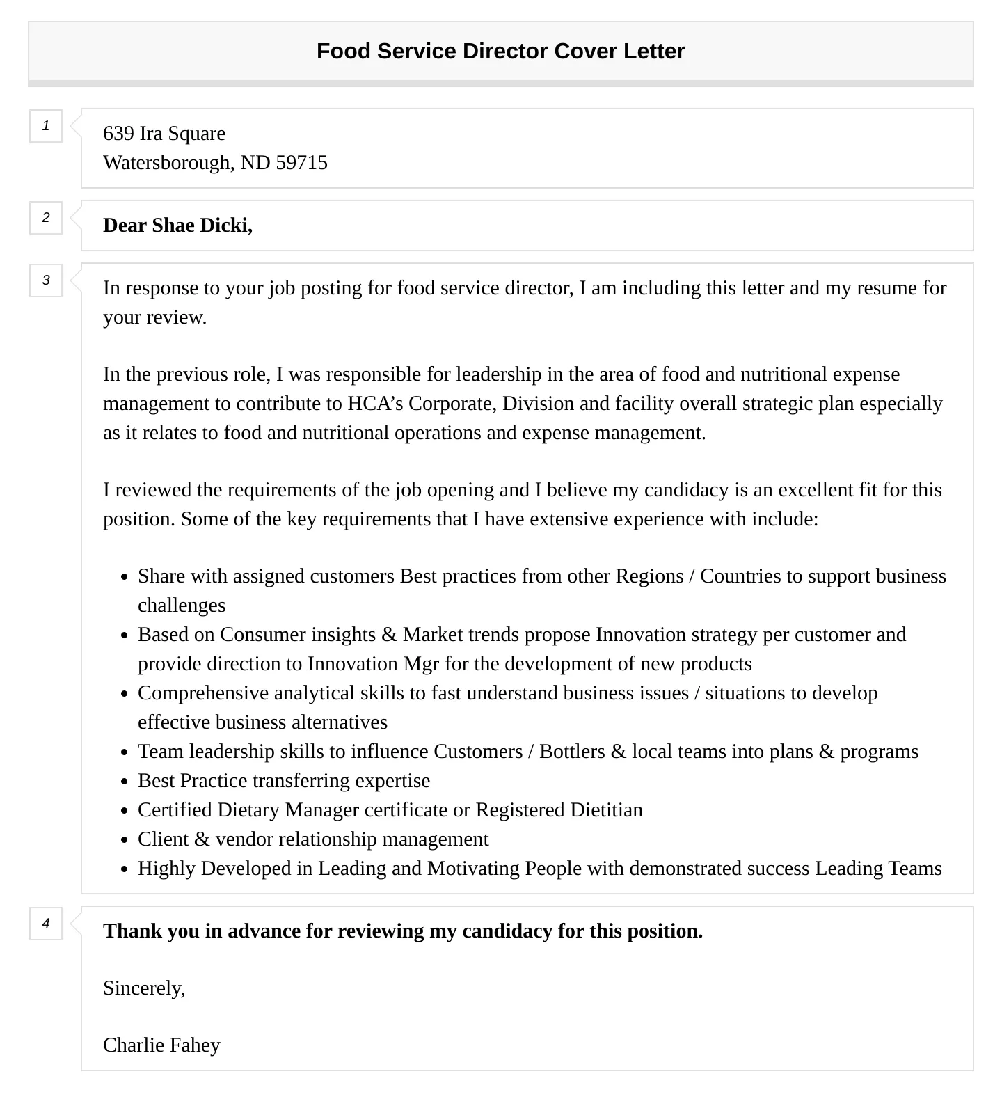 39776 food service director resume tips