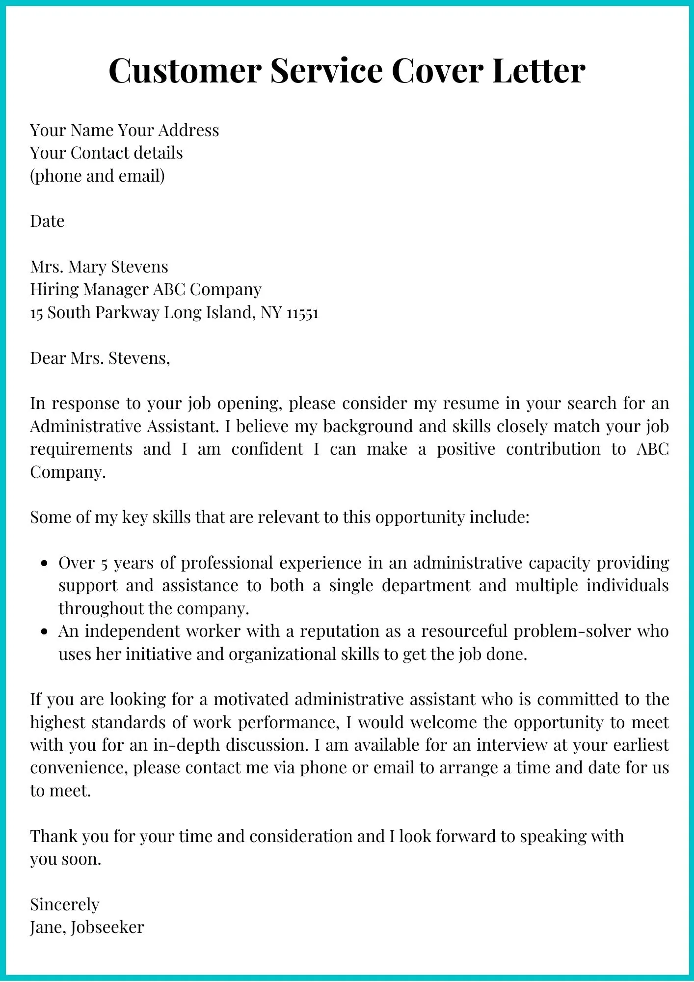 39782 cover letter formatting