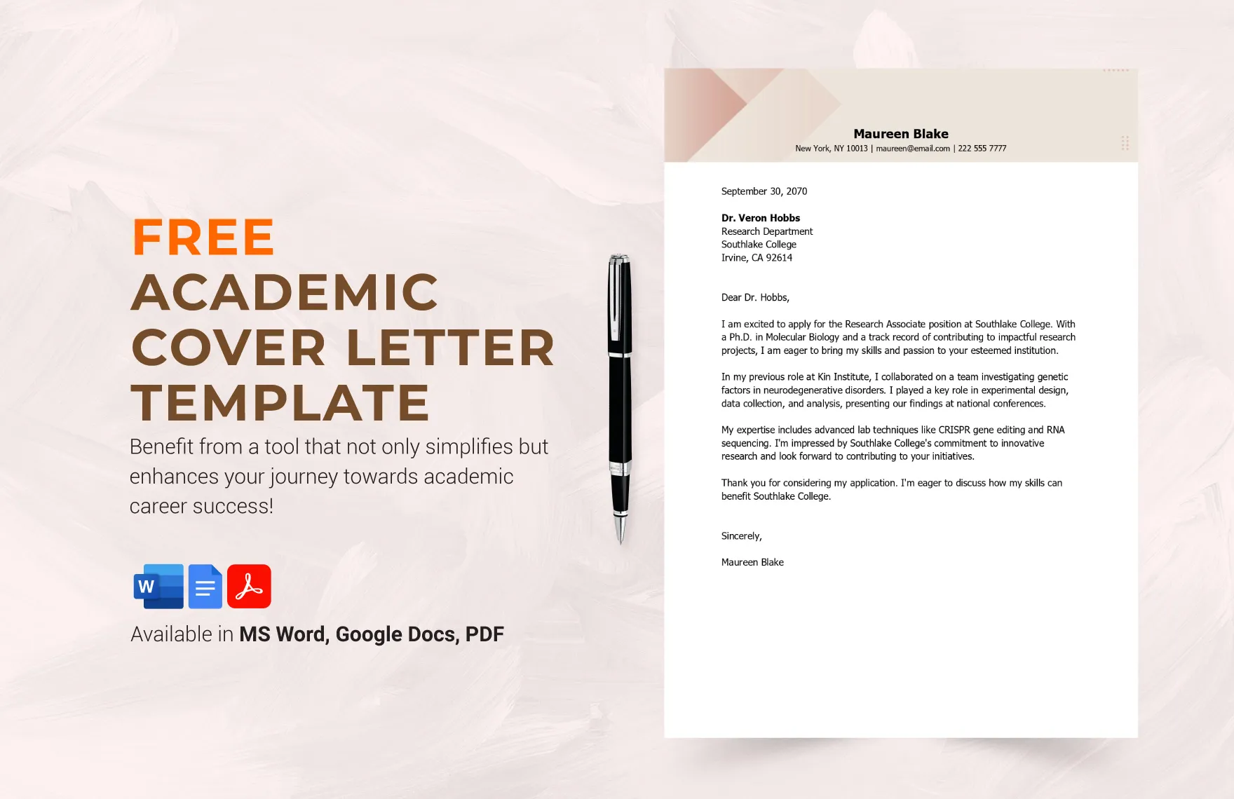 39783 academic cover letter overview